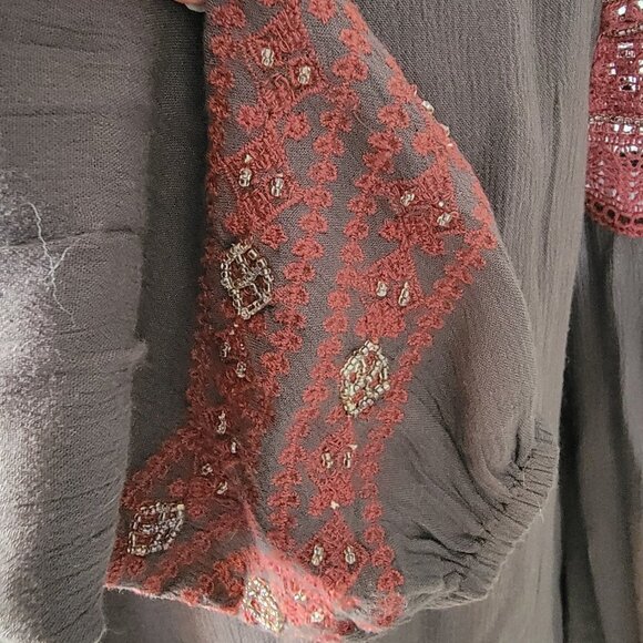 Free People Oversized Boho Crochet Lace Tunic Dress GB975119105 Size Small - Picture 11 of 13